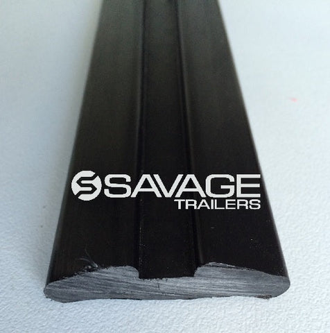 50x12mm Grooved Poly Boat Trailer Skid - 2 Metre Length