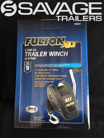 Fulton XLT Enclosed Boat Trailer Winch Rated 1500lbs (680kg)