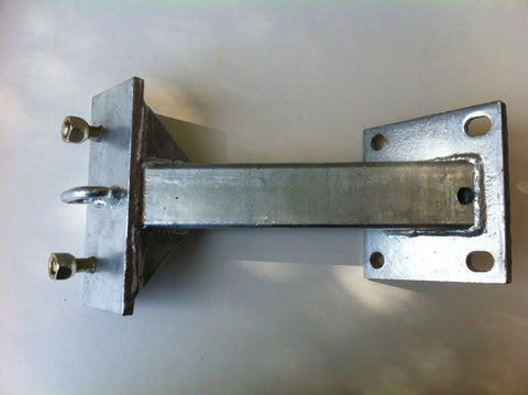 Heavy Duty Galvanised Spare Wheel Carrier - Ford Stud Pattern Fits 75/100/125mm Drawbar