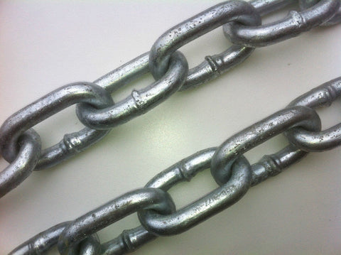 2500kg - 3500kg Rated Galvanised Trailer Safety Chains (Pair)