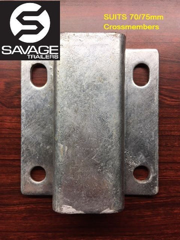 Galvanised Top Hat Bracket for 40x40mm Uprights - Suits 70/75mm Crossmembers