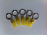 Waterproof Ring Terminals - 13mm Yellow x 5