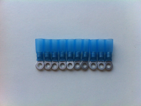 Waterproof Ring Terminals - Blue x 10