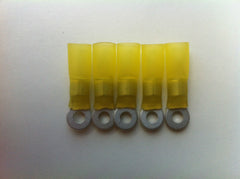 Waterproof Ring Terminals - 4.0mm Yellow x 5