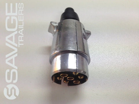 7 Pin Round Trailer Plug Connector - Male