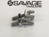 Brake Cable Clamps Stainless Steel to suit 6mm (Large) - Pair