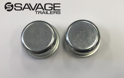 Trailer Hub Dust Caps/Grease Caps to suit 50.2mm - Galvanised/Zinc (Pair)