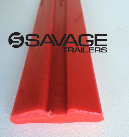 50x12mm Grooved Poly Boat Trailer Skid - 1 Metre Length
