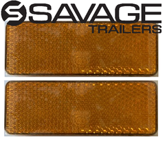 Trailer Reflectors - Amber Self-Adhesive (Pair)