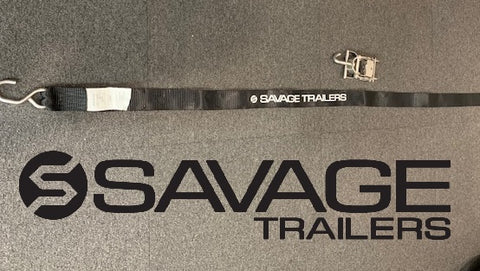 Savage Trailers Stainless Steel Boat Trailer Transom Ratchet Tie Down Straps - 500kg (Pair)
