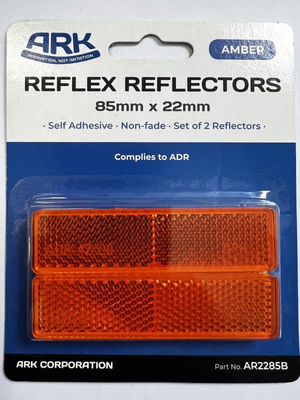 Trailer Reflectors - Amber Self-Adhesive (Pair)
