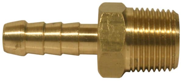 Brass Hose Barb - Male - 3/8" NPT Threat x 5/16" Barb