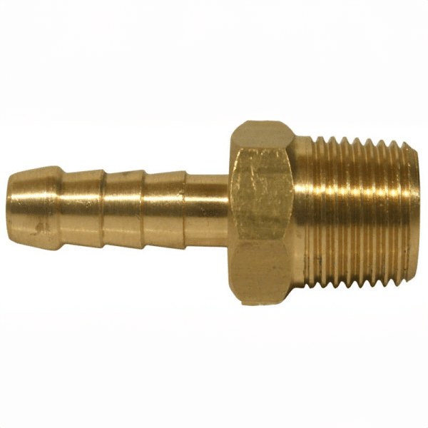 Brass Hose Barb - Male - 3/8" NPT Threat x 5/16" Barb