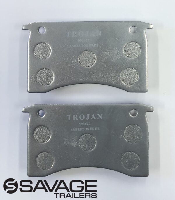 Trojan Mechanical Brake Pads with Stainless Steel Backing Plate - 4 Brake Pads