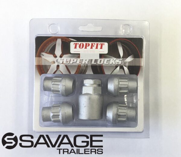 1/2" Dacroment Lock Nut Set with Key - Set of 4 Nuts
