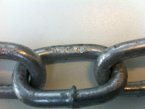 600kg - 1600kg Rated Galvanised Trailer Safety Chain - Image 3