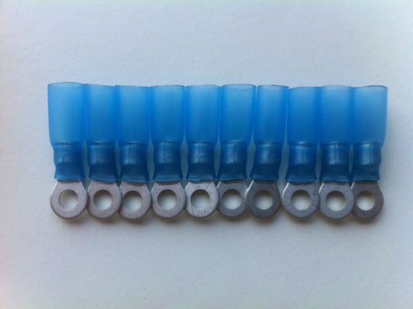 Waterproof Ring Terminals - Blue x 10