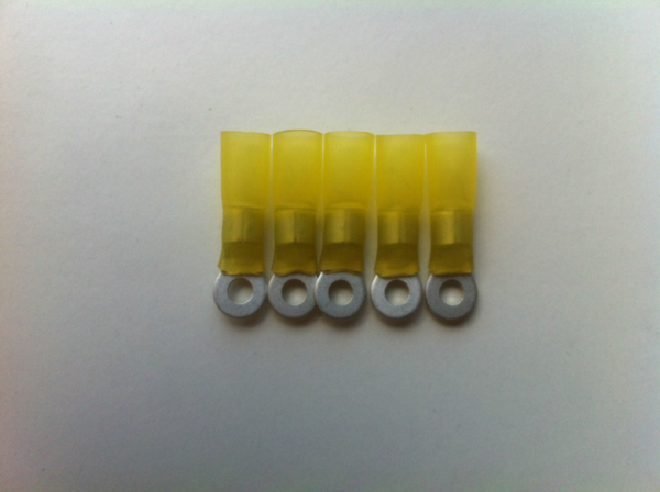 Waterproof Ring Terminals - 4.0mm Yellow x 5 - Image 3