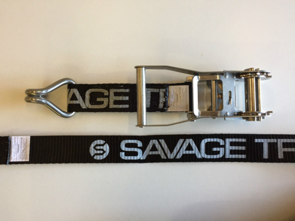 Savage Trailers Stainless Steel Ratchet Boat Trailer Gunwale Tie Down Strap - 1500kg