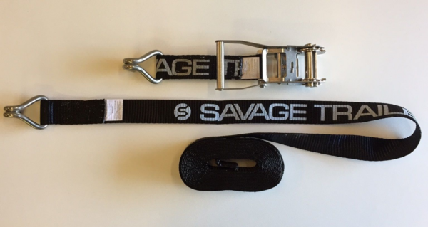 Savage Trailers Stainless Steel Ratchet Boat Trailer Gunwale Tie Down Strap - 1500kg - Image 3