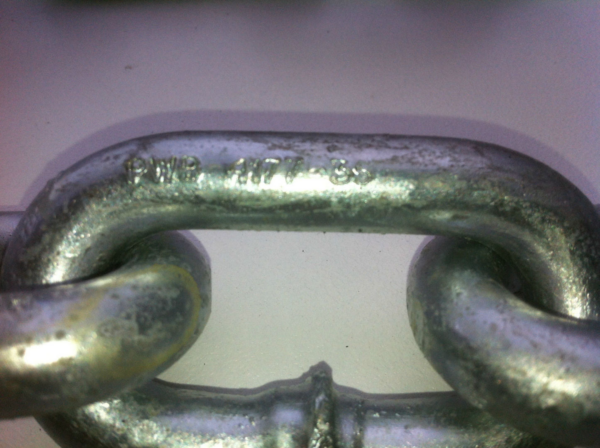 2500kg - 3500kg Rated Galvanised Trailer Safety Chains (Pair) - Image 5