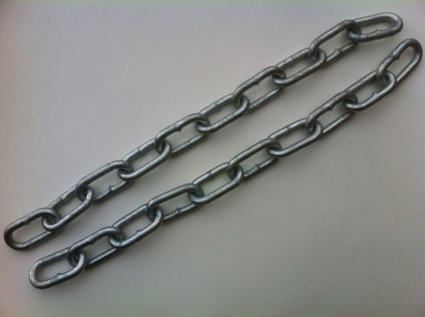 1600kg - 2500kg Rated Galvanised Trailer Safety Chains (Pair)