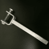 Galvanised 54mm Straight Wood Yoke with 8" Stem (19mm) Upright