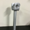 Galvanised 54mm Straight Wood Yoke with 8" Stem (19mm) Upright - Image 2