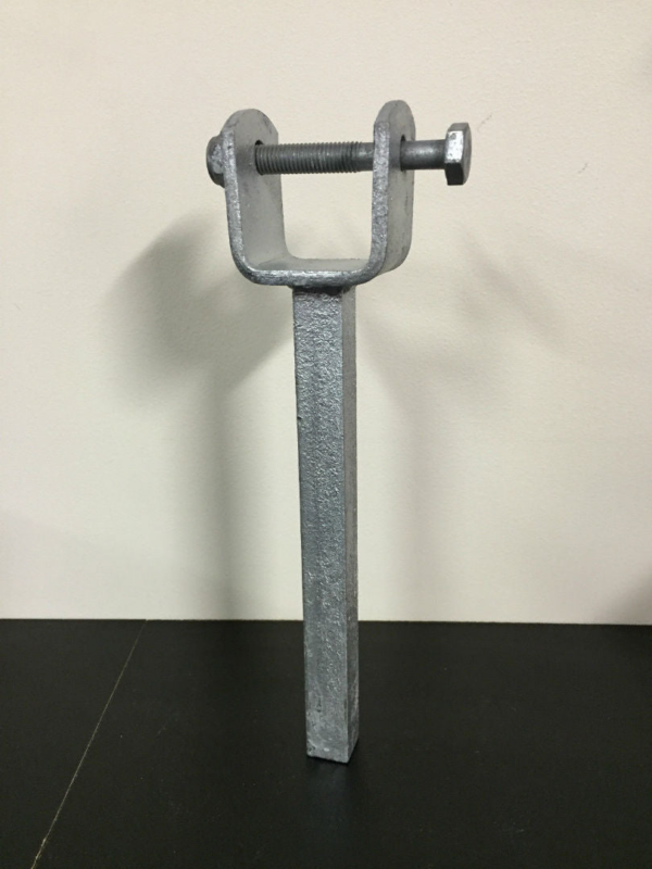 Galvanised 54mm Straight Wood Yoke with 12' Stem (19mm) Upright