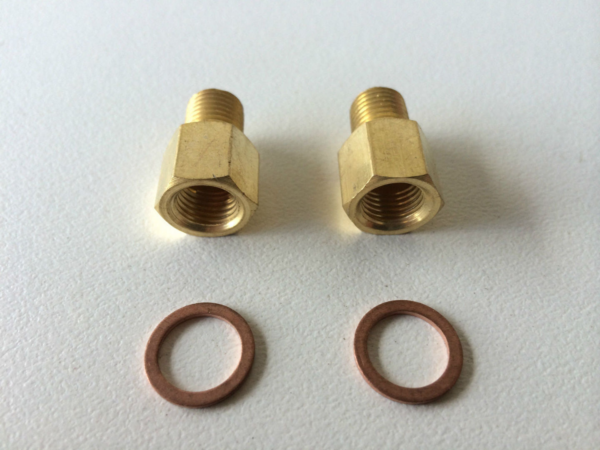 Trailer Hydraulic Caliper/Master Cylinder Adapter with Copper Washers