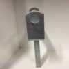 Galvanised 6" Boat Trailer Keel Roller Bracket - 20mm Single Stem - Image 3