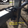 Galvanised Top Hat Bracket for 40x40mm Uprights - Suits 50mm Crossmembers - Image 4