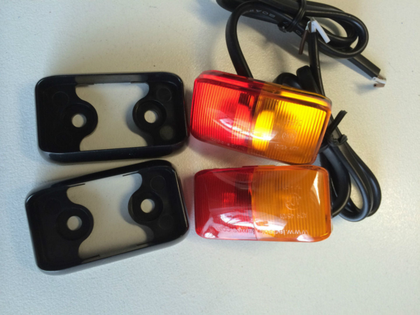 LED Autolamps Trailer Side Marker Lights - Amber/Red (Pair)