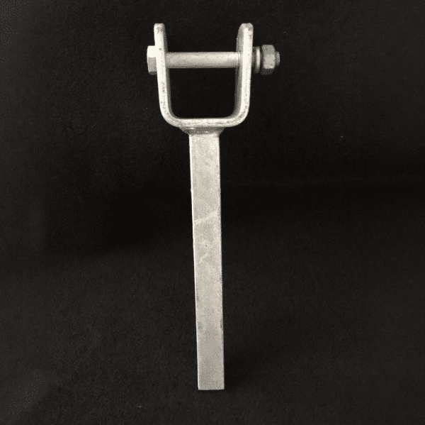 Galvanised 45mm Narrow Wood Yoke with 8" Stem (19mm) Upright