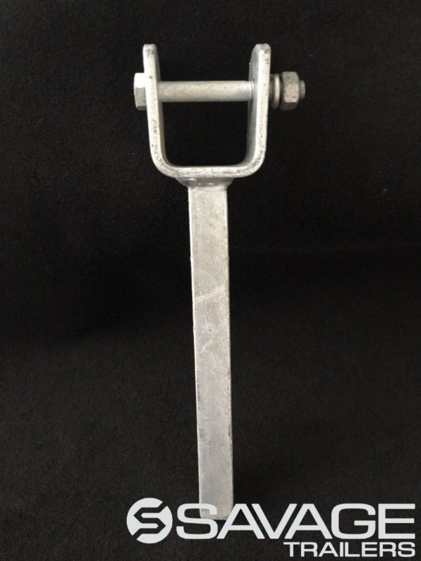 Galvanised 45mm Narrow Wood Yoke with 8" Stem (19mm) Upright