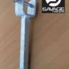 Galvanised 45mm Narrow Wood Yoke with 8" Stem (19mm) Upright - Image 3
