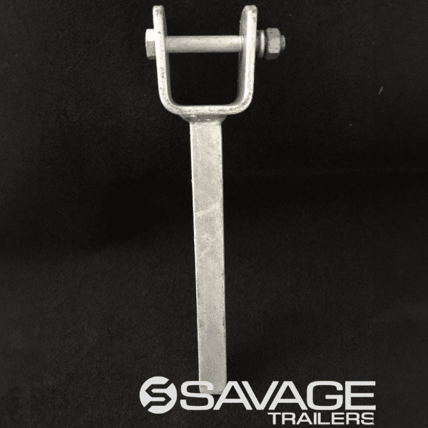 Galvanised 45mm Narrow Wood Yoke with 12" Stem (19mm) Upright