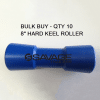 8" Hard Poly Keel Roller to suit 16mm Pin x 10 Rollers - Dogbone