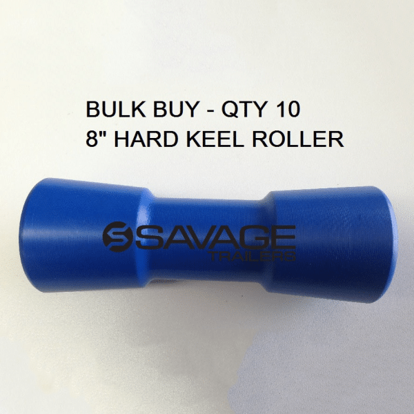 8" Hard Poly Keel Roller to suit 16mm Pin x 10 Rollers - Dogbone