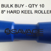 8" Hard Poly Keel Roller to suit 16mm Pin x 10 Rollers - Dogbone - Image 2
