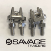 Brake Cable Clamps Stainless Steel to suit 6mm (Large) - Pair