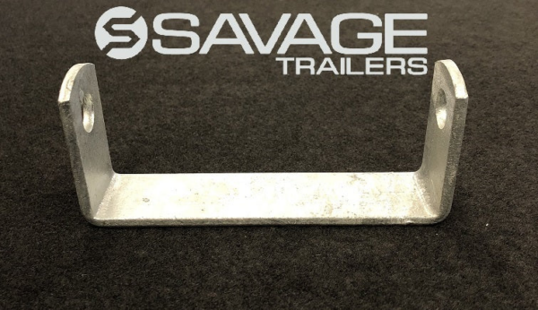 6" Galvanised Flat Roller Bracket to suit 16mm Pin - Image 3