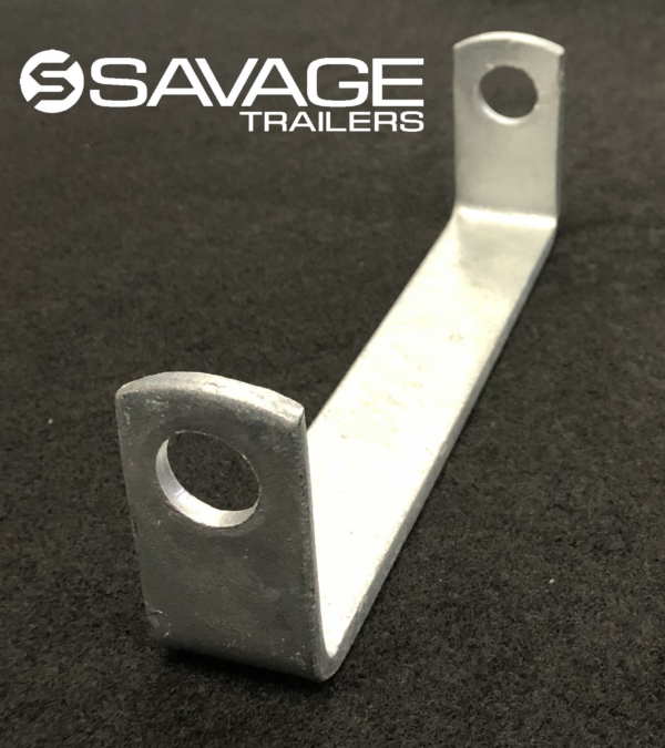 8" Galvanised Flat Roller Bracket to suit 20mm pin - Image 4