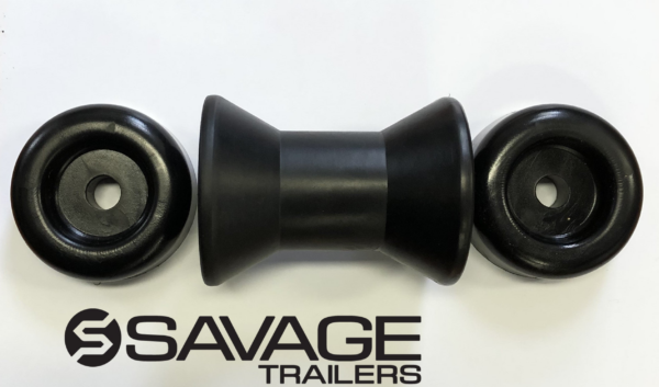 4" Bow Roller with End Protector Caps to suit Fibreglass Boats - Image 3