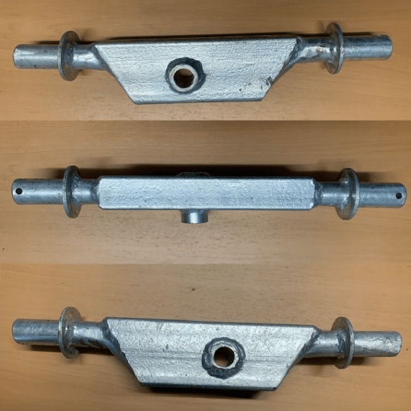 Galvanised Boat Trailer Double Wobble Roller Arm Short
